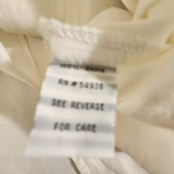 Jennifer Women Size 20 White Embroidered Long Sleeve 100% Ramie Button Tunic Top - Picture 15 of 16